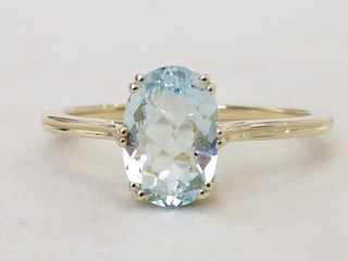 9k Yellow Gold 1.42ct Aquamarine Ring