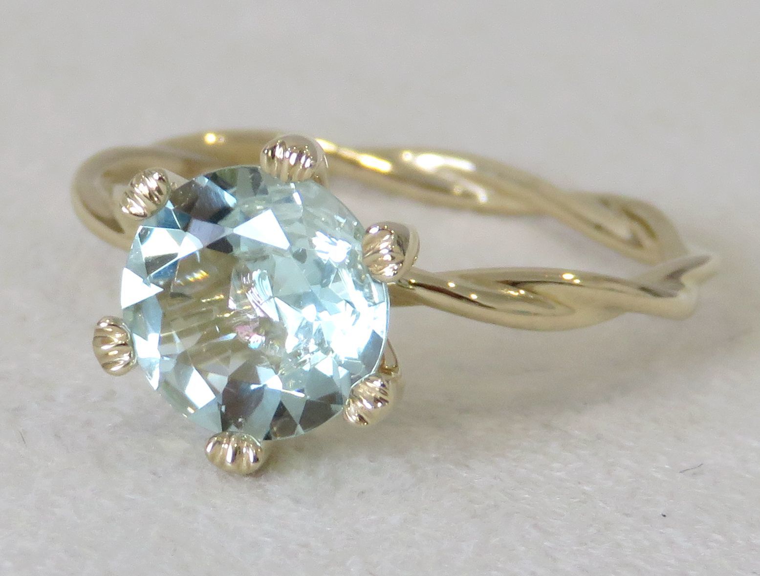 Aquamarine gold ring nz engagement