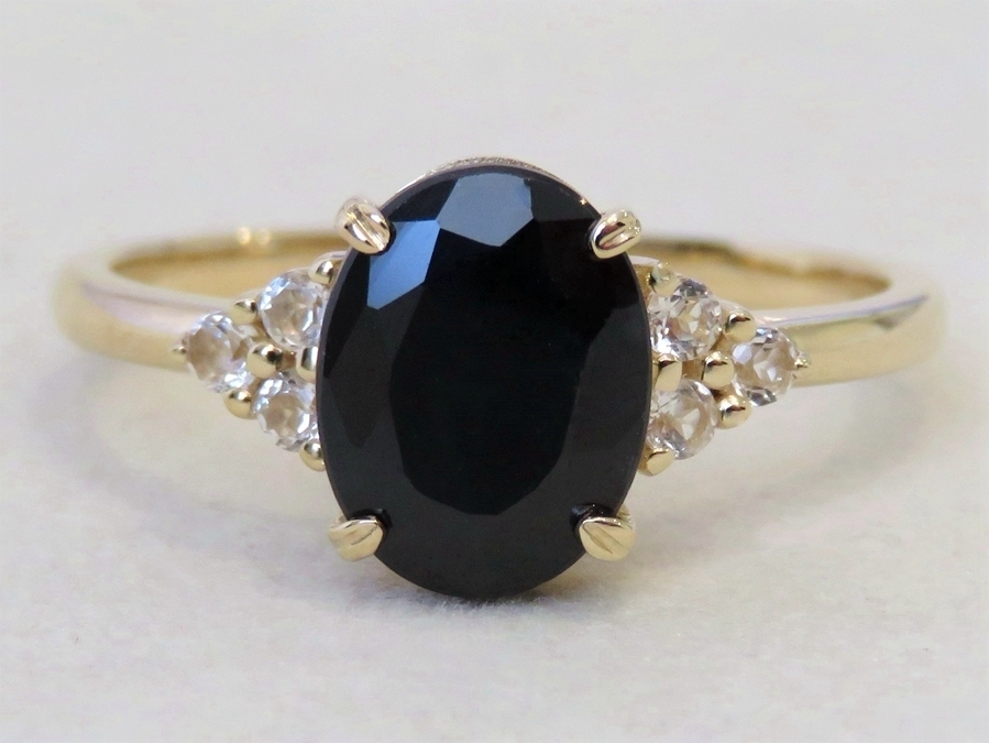Black Sapphire Ring CL Jewellery NZ