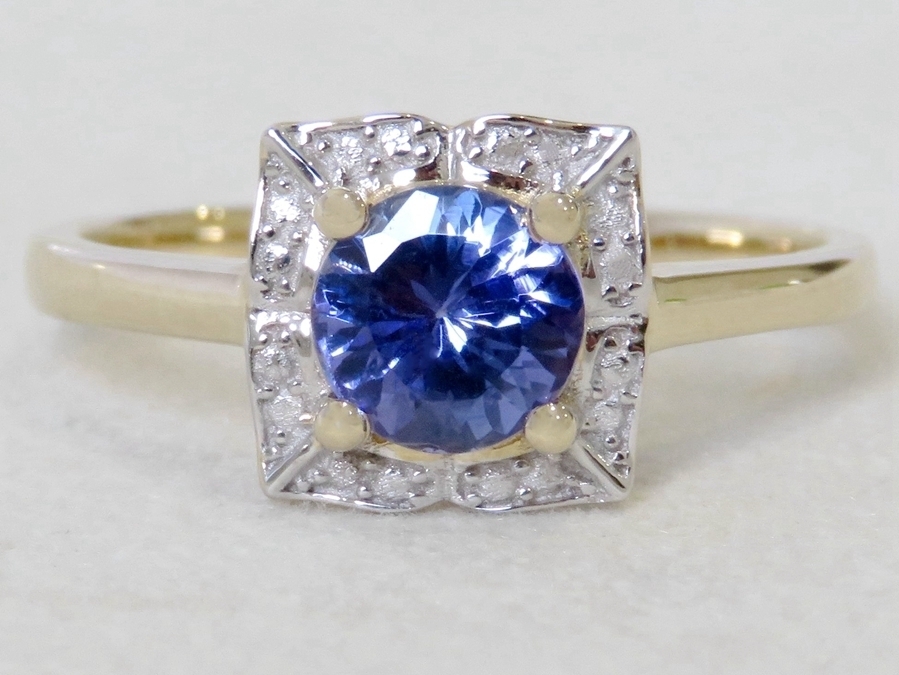 9k Yellow & White Gold Tanzanite Ring