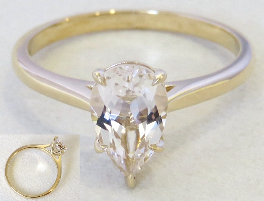 9k Yellow Gold 1.5ct Danburite Ring