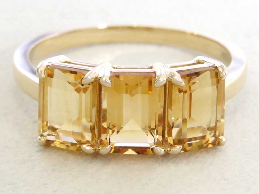 9k Yellow Gold 3ct Citrine Ring