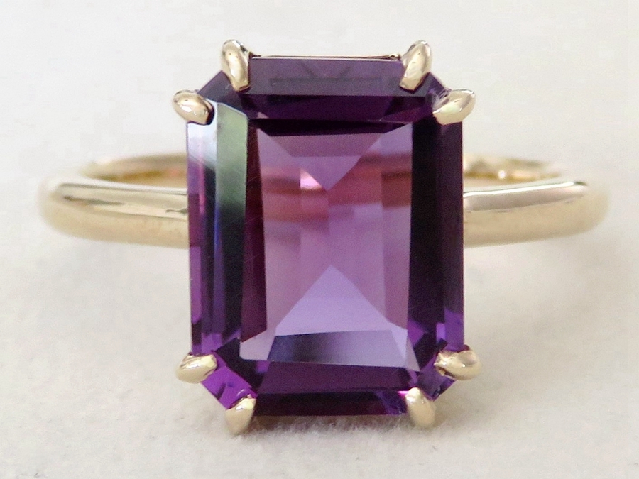 4.15ct Amethyst Ring in 9k Yellow Gold