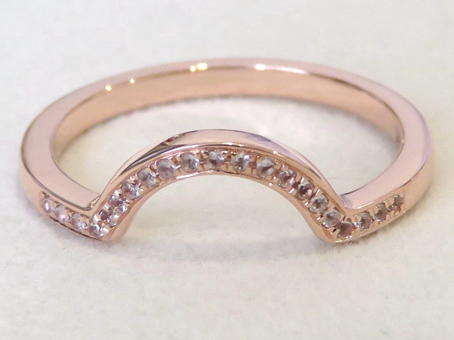 Bespoke 9k Yellow Gold Lab Created Diamond U-Shaped Wedding Band - 20% Deposit of Custom Made Job#160326LCD9Y-M
